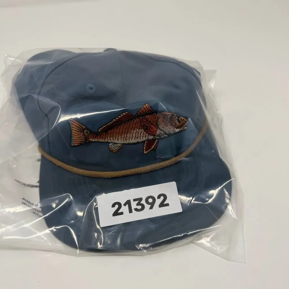 Duck Camp Redfish Rope Snapback Fishing Hat Blue